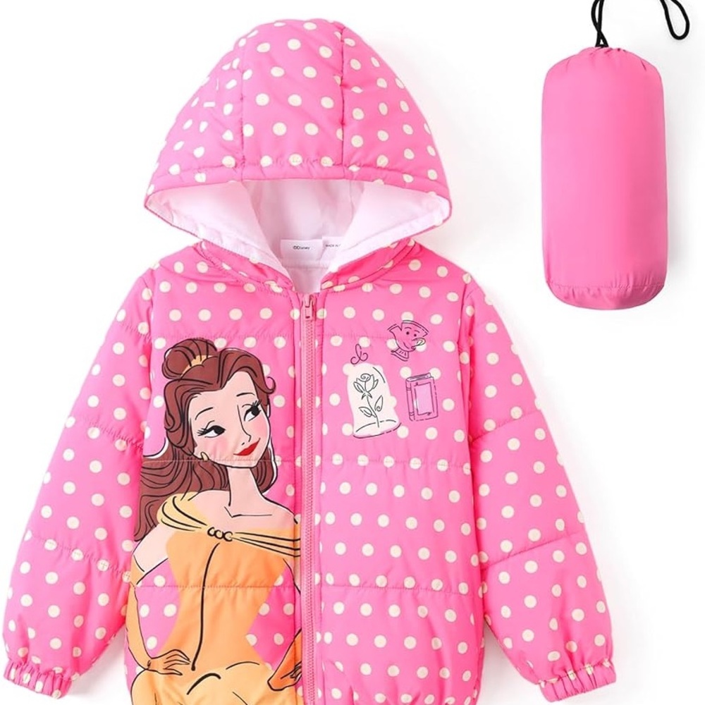 Disney Frozen Hooded Lightweight Jacket With Hood Pink 3T-4T NWT